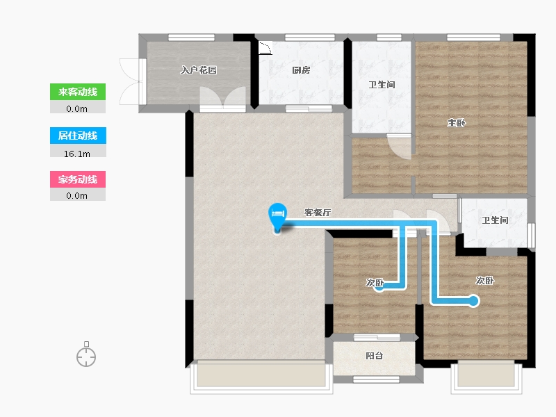 贵州省-贵阳市-金龙滨河湾壹号-108.38-户型库-动静线