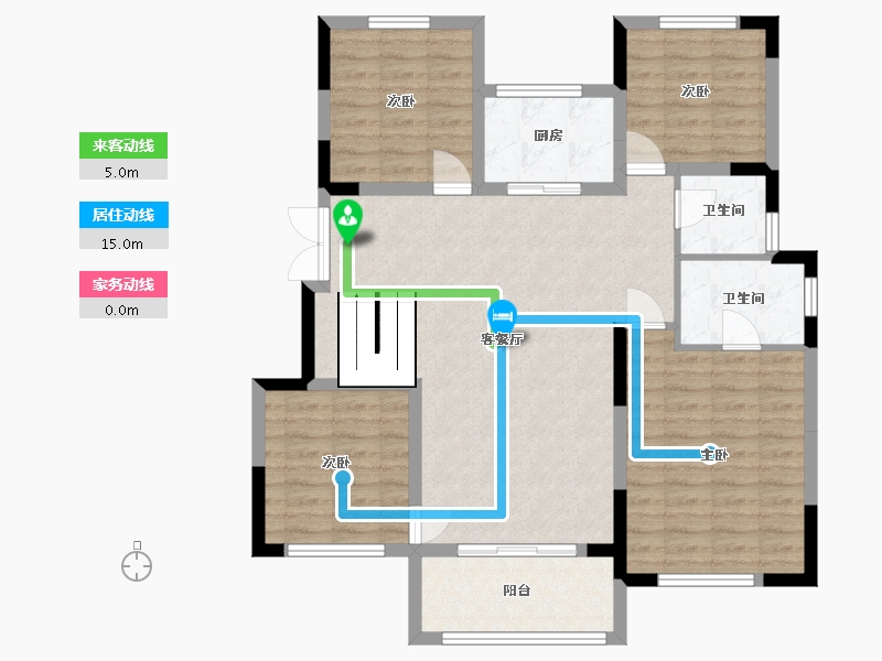 贵州省-贵阳市-中南林樾-103.36-户型库-动静线