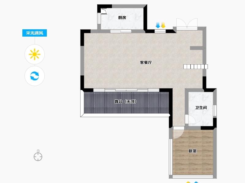 四川省-成都市-融创九天一城-65.78-户型库-采光通风