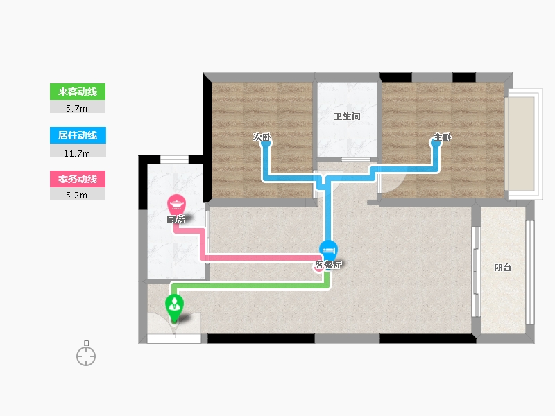 贵州省-贵阳市-金龙滨河湾壹号-65.59-户型库-动静线