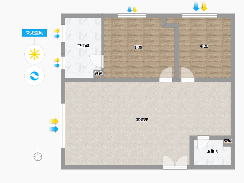 四川省-成都市-N8天幕-86.07-户型库-采光通风