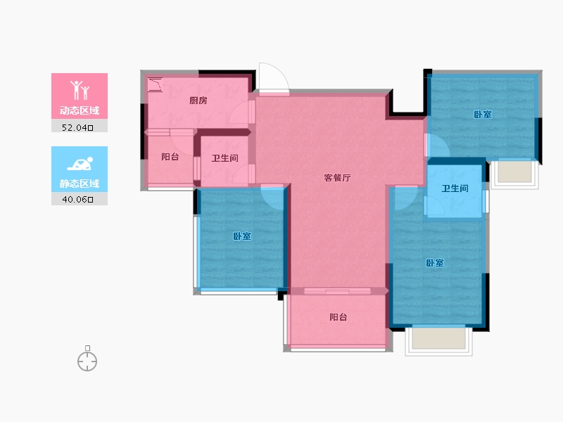 四川省-成都市-融创九天一城-81.47-户型库-动静分区