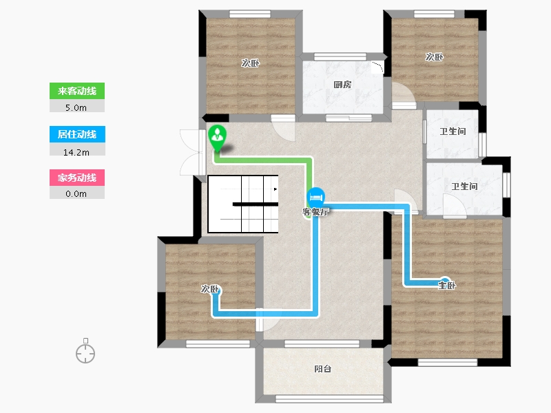 贵州省-贵阳市-中南林樾-102.98-户型库-动静线