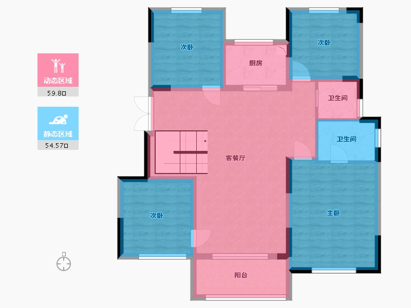 贵州省-贵阳市-中南林樾-102.98-户型库-动静分区