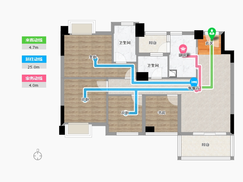 四川省-成都市-正坤悦澜庭-85.99-户型库-动静线