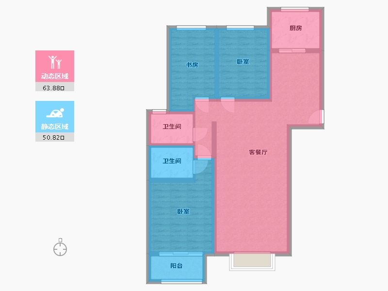 河北省-石家庄市-假日风景-102.40-户型库-动静分区