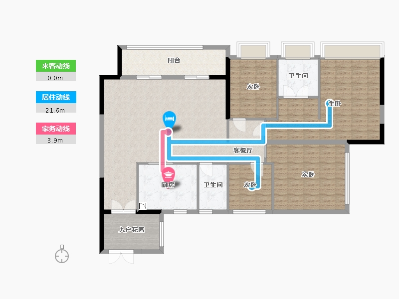 贵州省-贵阳市-金龙滨河湾壹号-146.12-户型库-动静线