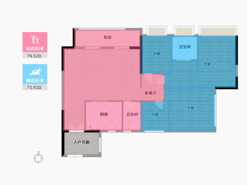 贵州省-贵阳市-金龙滨河湾壹号-146.12-户型库-动静分区