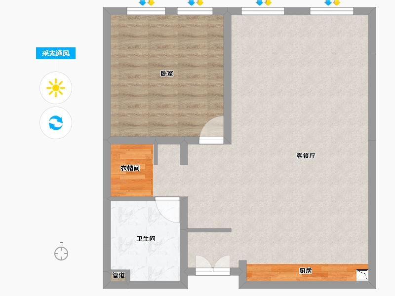 四川省-成都市-N8天幕-68.60-户型库-采光通风