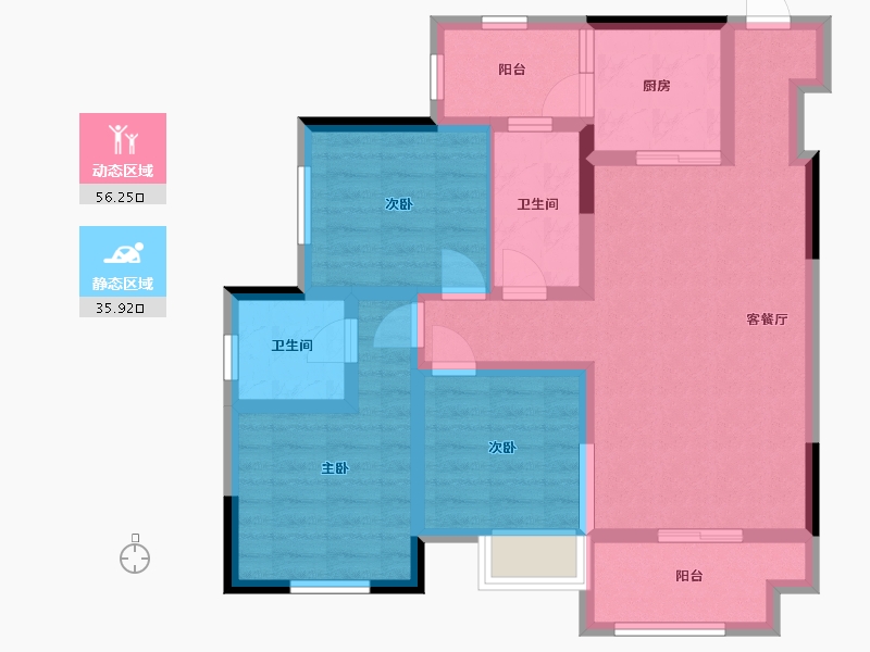 四川省-巴中市-文华春天-80.41-户型库-动静分区