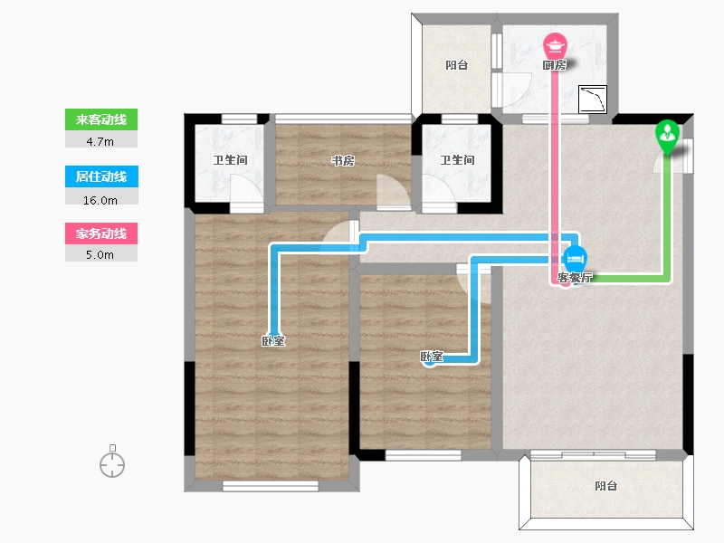 四川省-眉山市-龙光眉山玖龙府-91.22-户型库-动静线