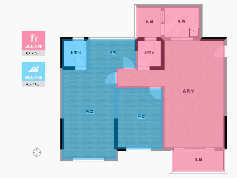 四川省-眉山市-龙光眉山玖龙府-91.22-户型库-动静分区