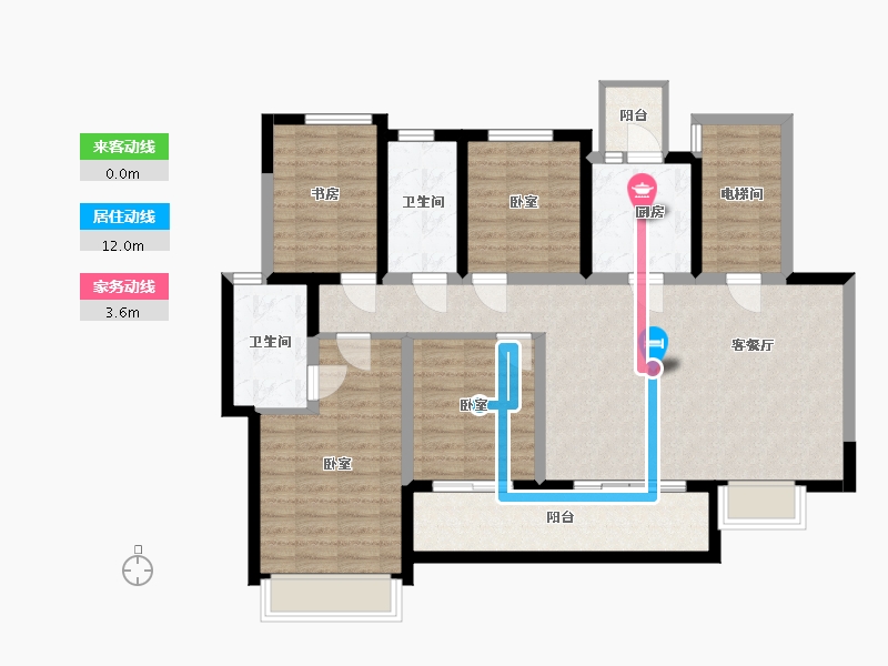 四川省-成都市-远洋朗基香汇-110.13-户型库-动静线