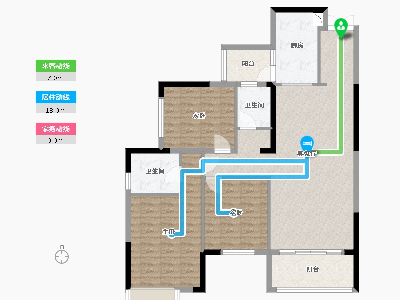 贵州省-贵阳市-中铁阅山湖-104.08-户型库-动静线