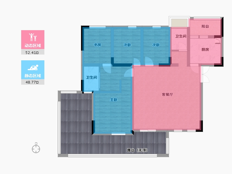 贵州省-贵阳市-致尚西宸府-116.00-户型库-动静分区