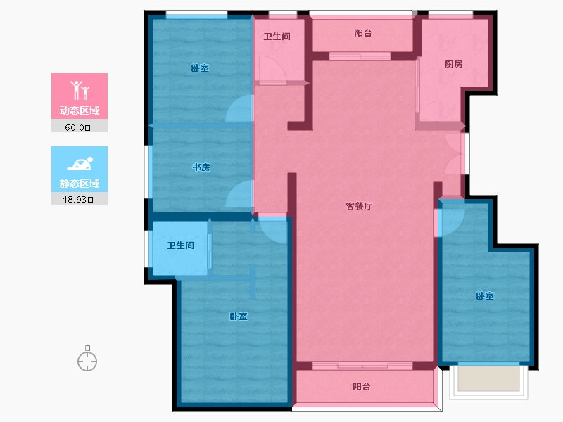 河北省-邯郸市-澜湾-96.80-户型库-动静分区