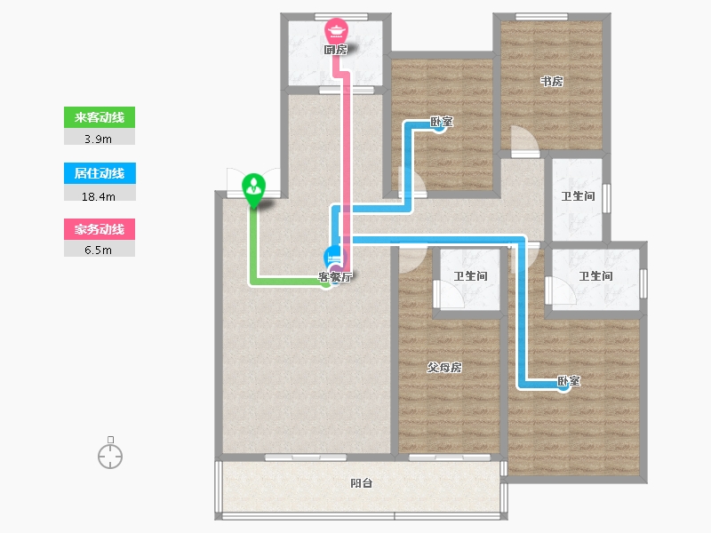 河北省-邢台市-银基悦榕府-123.43-户型库-动静线