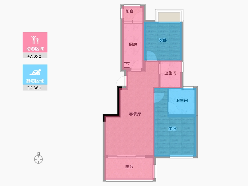 四川省-成都市-三郎国际旅游度假区御山-61.66-户型库-动静分区