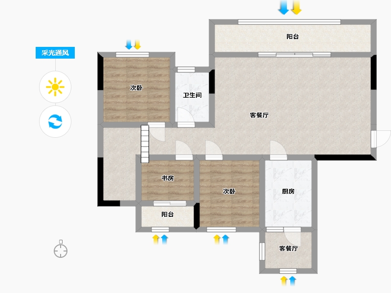 四川省-巴中市-文华春天-91.12-户型库-采光通风