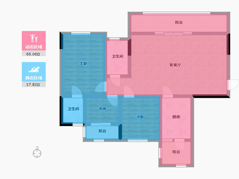 四川省-巴中市-文华春天-91.65-户型库-动静分区