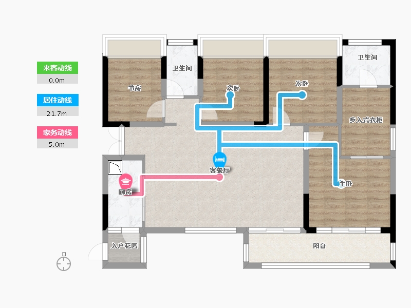 四川省-成都市-鸿涪邑号-104.80-户型库-动静线