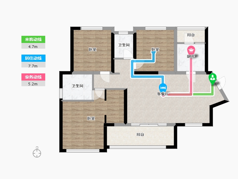 四川省-成都市-置信国色天乡鹭湖宫10区-97.36-户型库-动静线