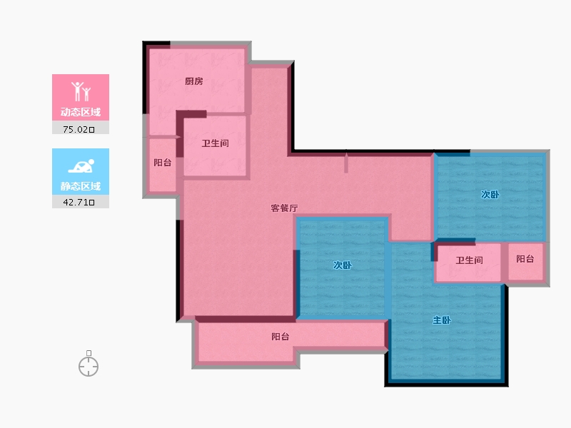 贵州省-贵阳市-清镇住投大都汇-104.59-户型库-动静分区