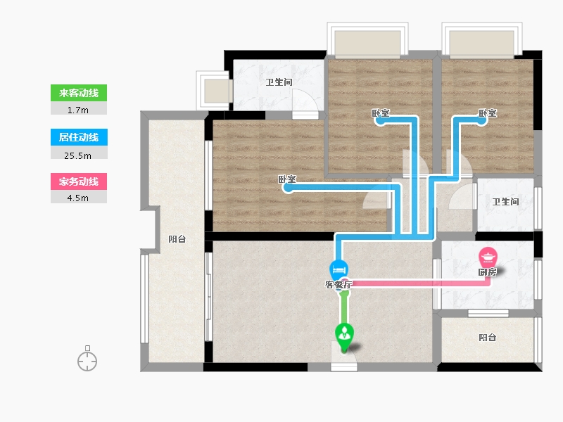 四川省-成都市-东山府锦-92.49-户型库-动静线