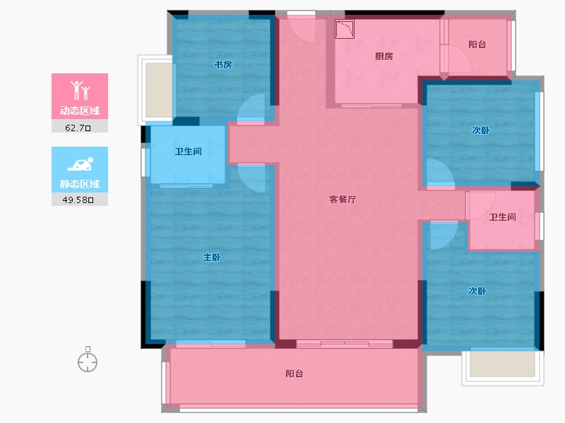 四川省-成都市-西宸春天-99.76-户型库-动静分区