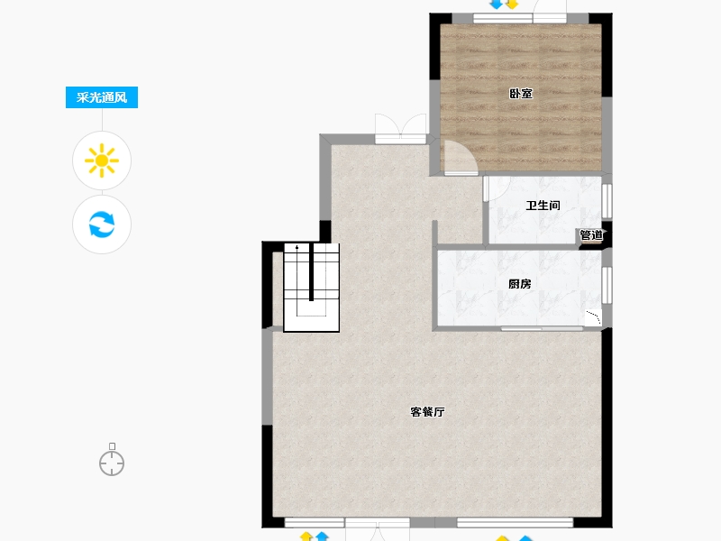 云南省-昆明市-碧桂园龙川府-72.28-户型库-采光通风