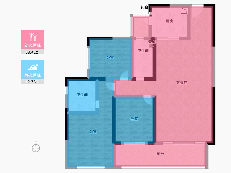 四川省-成都市-阳光城半山悦-98.00-户型库-动静分区