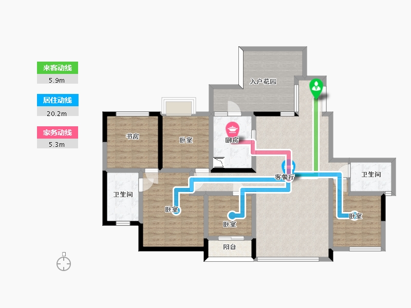 四川省-眉山市-紫胤府-124.95-户型库-动静线