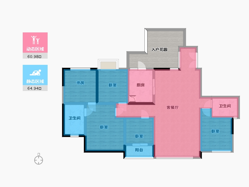 四川省-眉山市-紫胤府-124.95-户型库-动静分区