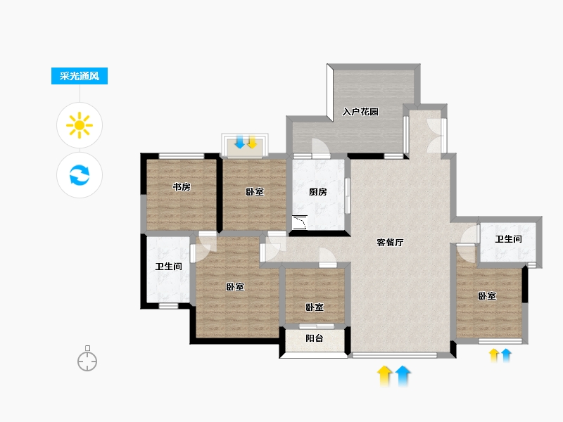 四川省-眉山市-紫胤府-124.95-户型库-采光通风