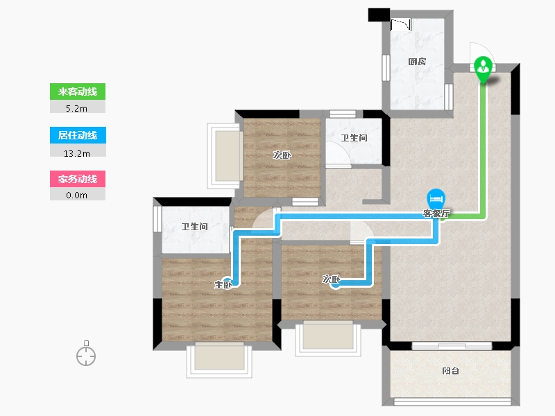 贵州省-贵阳市-南湖里-72.01-户型库-动静线