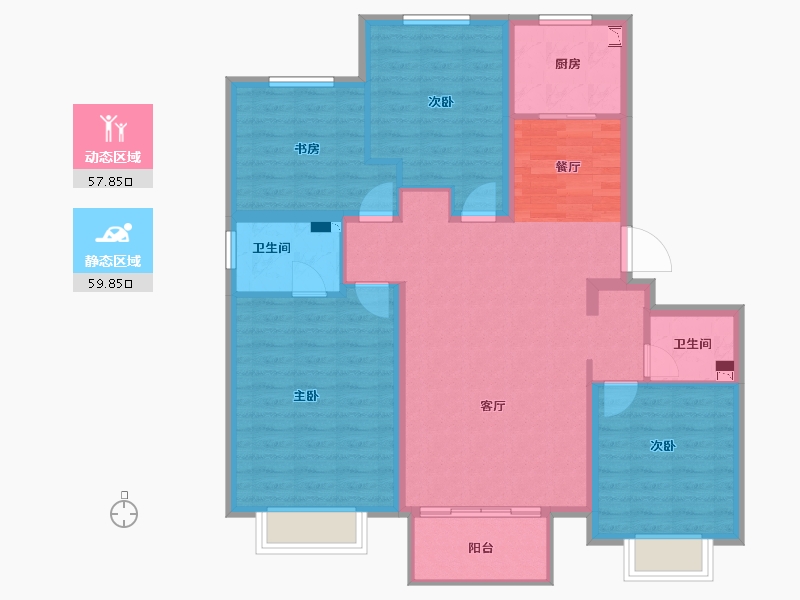 河北省-保定市-涿州铂悦山-106.00-户型库-动静分区