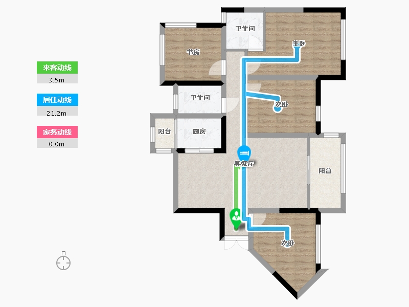 四川省-巴中市-容邦·柏润四季城-91.14-户型库-动静线