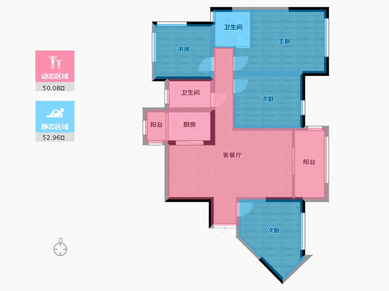 四川省-巴中市-容邦·柏润四季城-91.14-户型库-动静分区