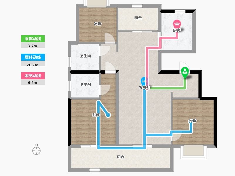 河北省-石家庄市-昆明恒大国际健康城-102.09-户型库-动静线