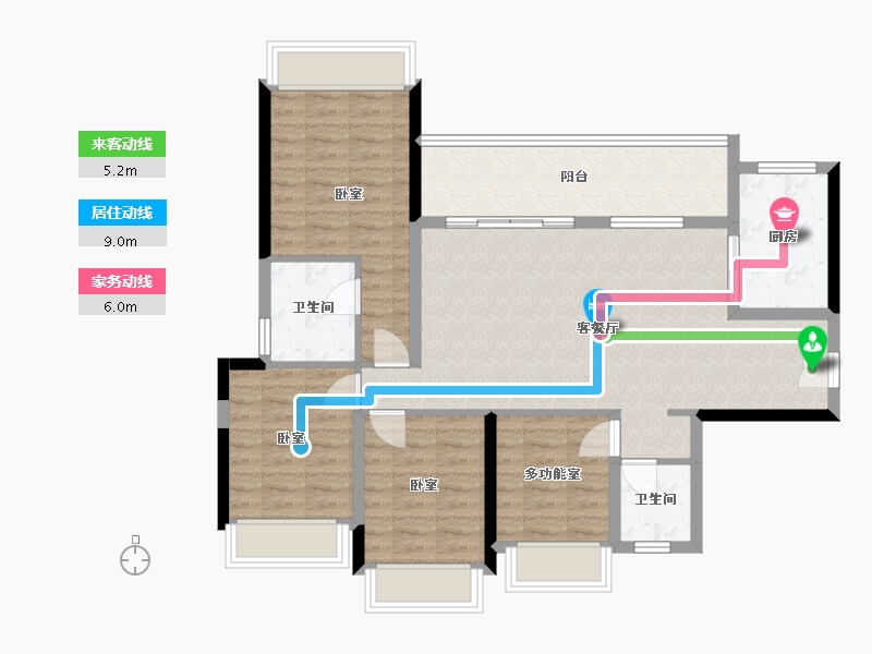 四川省-成都市-中瑞天悦天玺-96.65-户型库-动静线