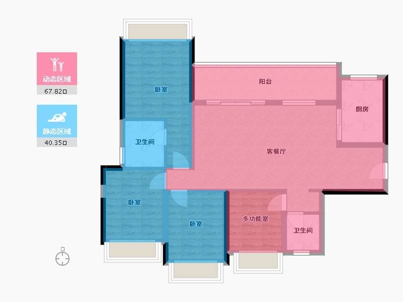 四川省-成都市-中瑞天悦天玺-96.65-户型库-动静分区