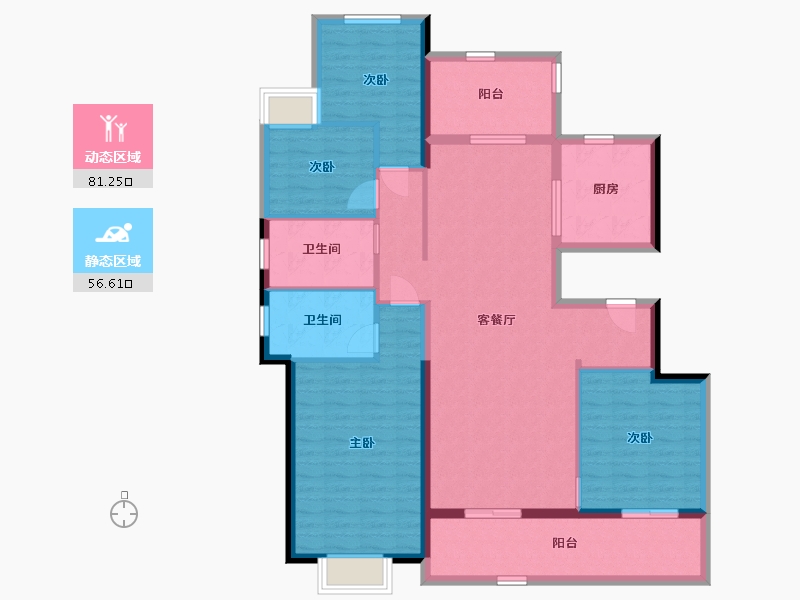 河北省-石家庄市-昆明恒大国际健康城-124.48-户型库-动静分区