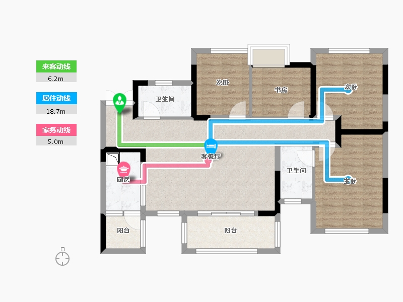 四川省-成都市-西宸春天-94.04-户型库-动静线