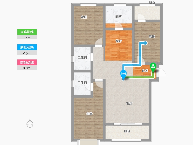 河北省-保定市-玉兰花园-105.48-户型库-动静线