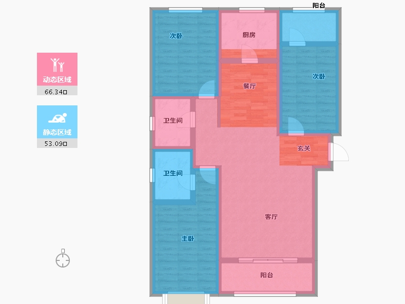 河北省-保定市-玉兰花园-105.48-户型库-动静分区