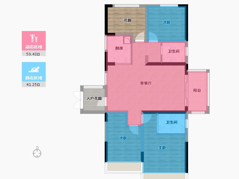 湖南省-长沙市-明发国际城-92.88-户型库-动静分区