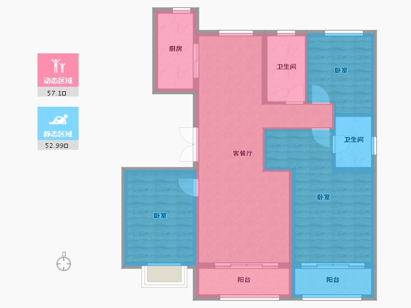 河北省-石家庄市-远洋安联万和学府-99.07-户型库-动静分区