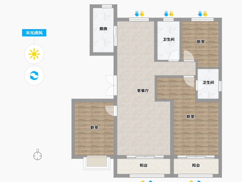 河北省-石家庄市-远洋安联万和学府-99.07-户型库-采光通风