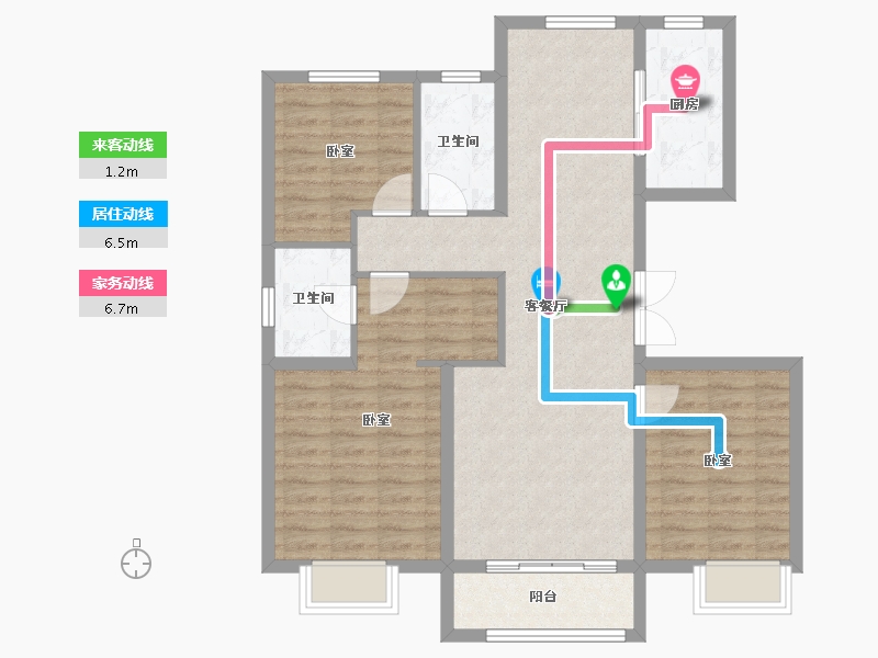 河北省-石家庄市-远洋安联万和学府-91.54-户型库-动静线