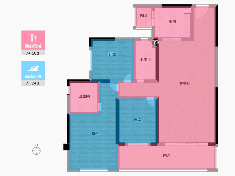 四川省-成都市-阳光城半山悦-98.00-户型库-动静分区